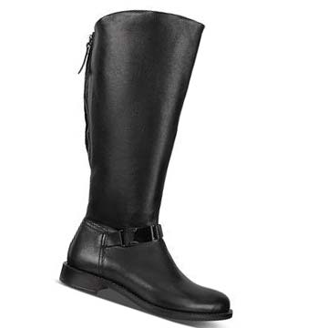 Women's Ecco Sartorelle 25 High-cut Buckled Boots Black | USA 24GSO